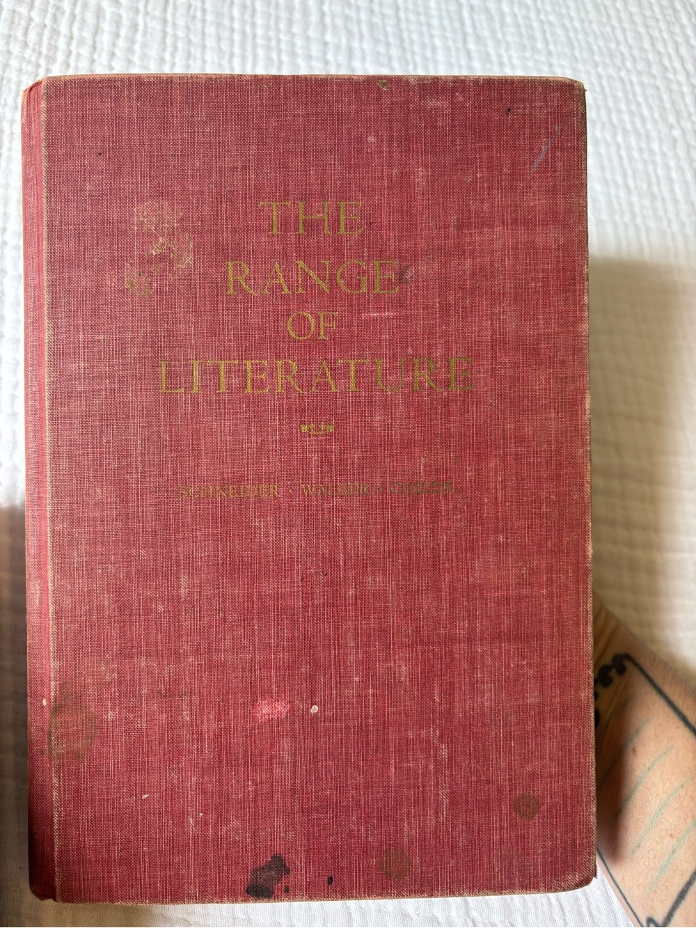 Vintage!! 60s Classic Red Linen Hardcover Book Storage - The Range of Literature